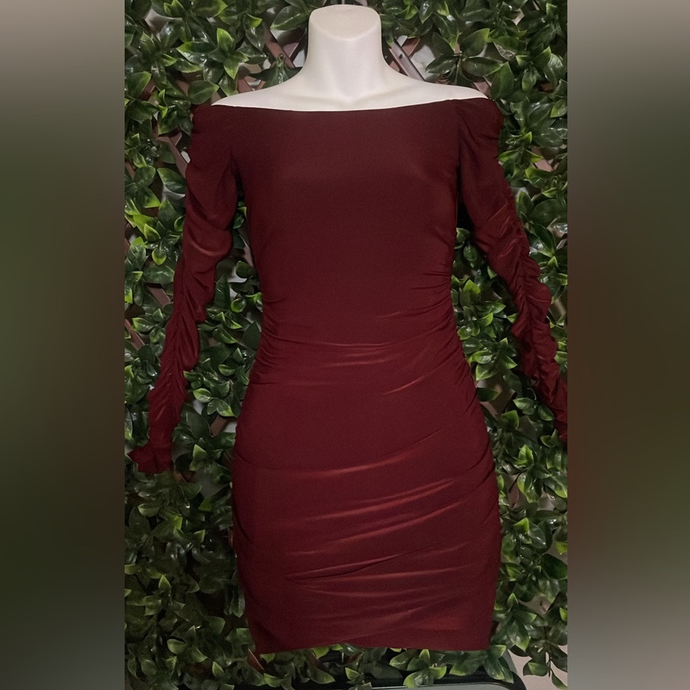 Burgundy dress